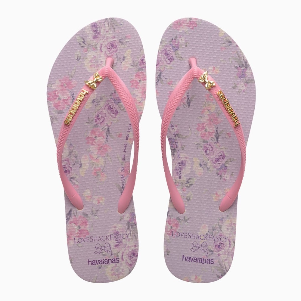 LoveShackFancy X Havaianas Women's Hibiscus Slim Flip Flops